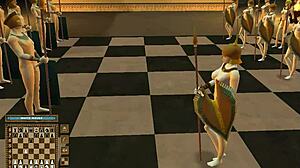 मिस्र की रानी बड़े स्तनों के साथ 3D पोर्न गेम में कंक्रीट हो जाती है